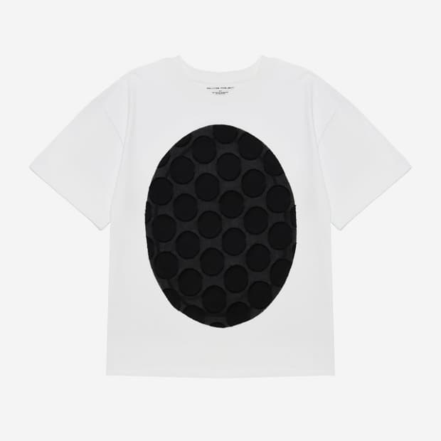 셀비지 프로젝트 1/100 t shirt "egg" (white)