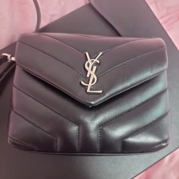 정품)급처상태좋음!생로랑 토이 루루백 블랙 YSL마틀라쎄은장 가방크로스백