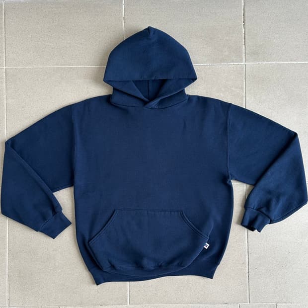 90s 빈티지 러셀 후드 네이비 M