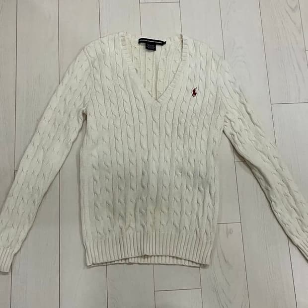 폴로 브이넥 니트 L