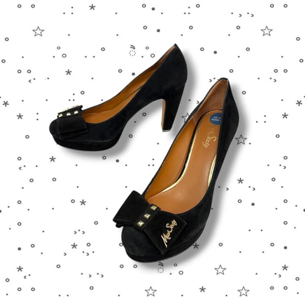 36 Miss Sixty 미스 식스티 스터드 리본 스웨이드 힐