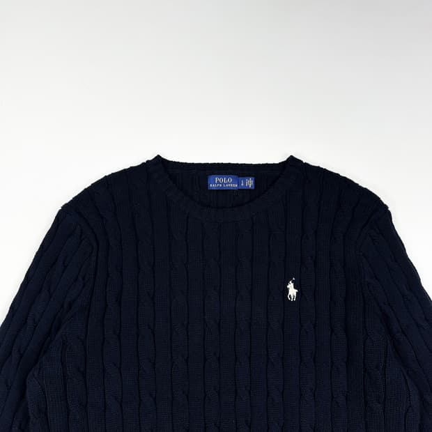 폴로 랄프로렌 포니 네이비 케이블니트 (L 여성추천)