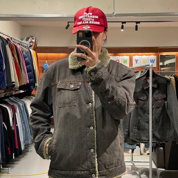 빈티지 Y2K 쉐르파 데님 자켓  