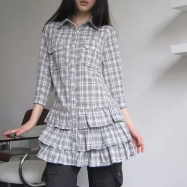 모론 셔츠 드레스