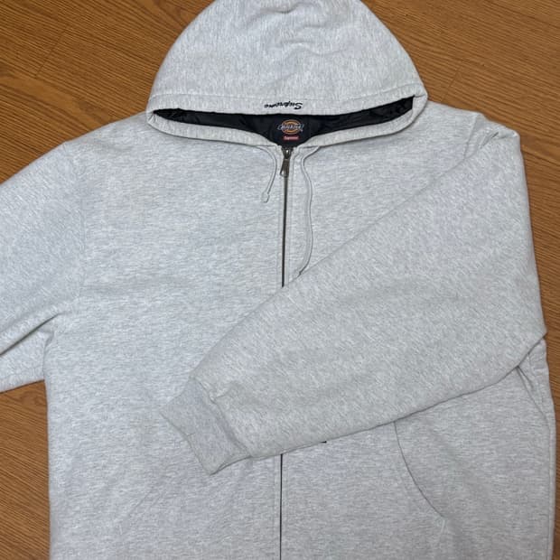 슈프림 x 디키즈 후드 집업 애쉬 그레이 XL