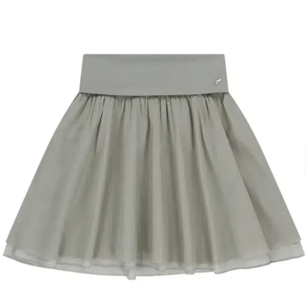 구해요) 코이세이오 더블 셔링 스커트 그레이 1사이즈
