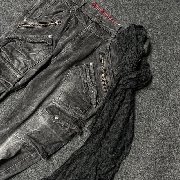 Vintage y2k punk fishnet muffler