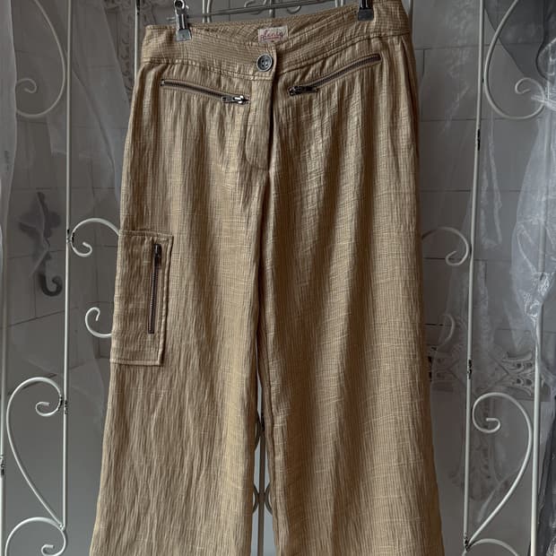  Striped Zipper Pants 0359