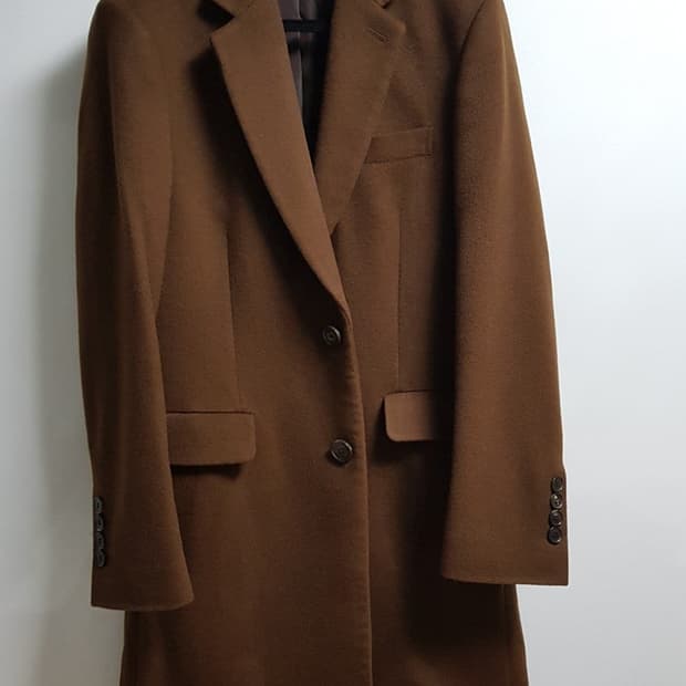 지이크 콜롬보 캐시미어 100% 다크 브라운 싱글코트