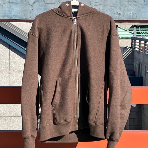 카키스 후드집업 브라운