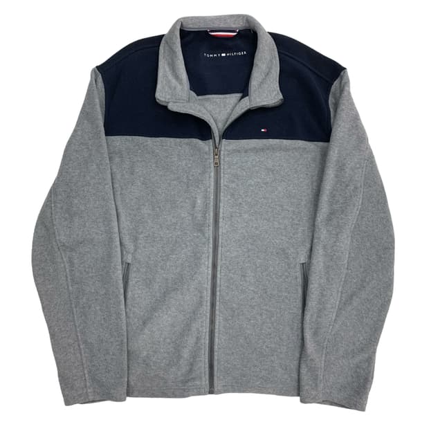 타미힐피거 그레이 후리스집업