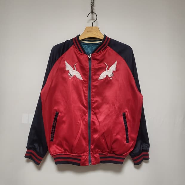 일본빈티지 리버시블 스카잔 