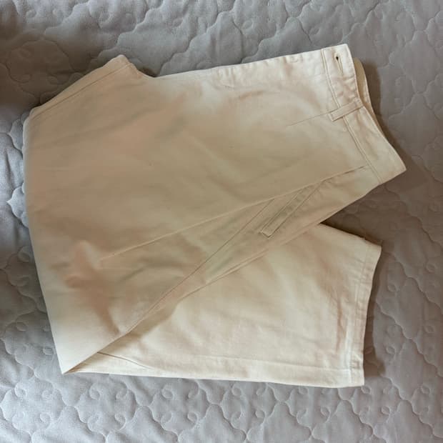 쿠어 coor 딥플리츠 커브드 팬츠 | 크림 | M사이즈