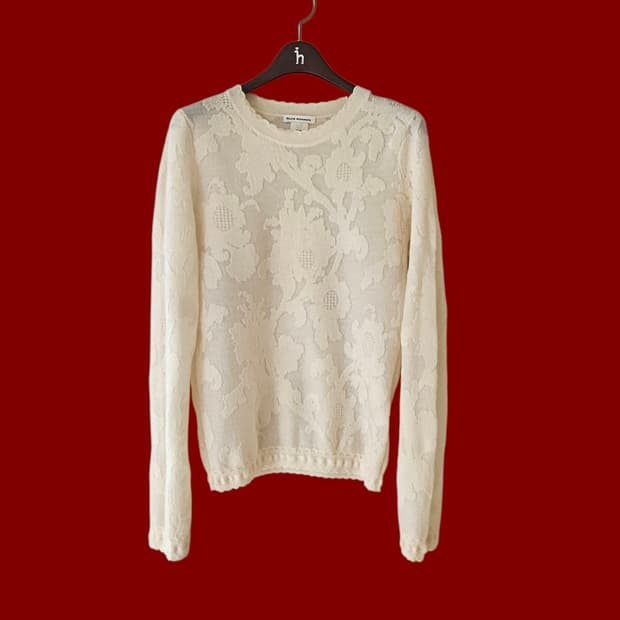 클럽모나코 울혼방 레이스 스웨터 니트 55 / 상태 좋음