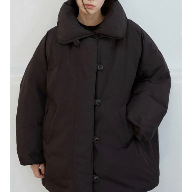 스프링 크로커스 덕다운 하프 코트패딩 