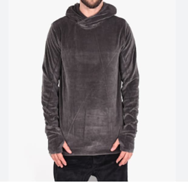 정품 Thom/Krom 벨벳 후드 티 남성 S 살짝롱 도톰 사랑봉봉