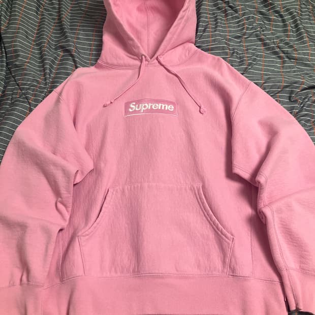 슈프림 박스로고 후디 더스티 핑크-24FW