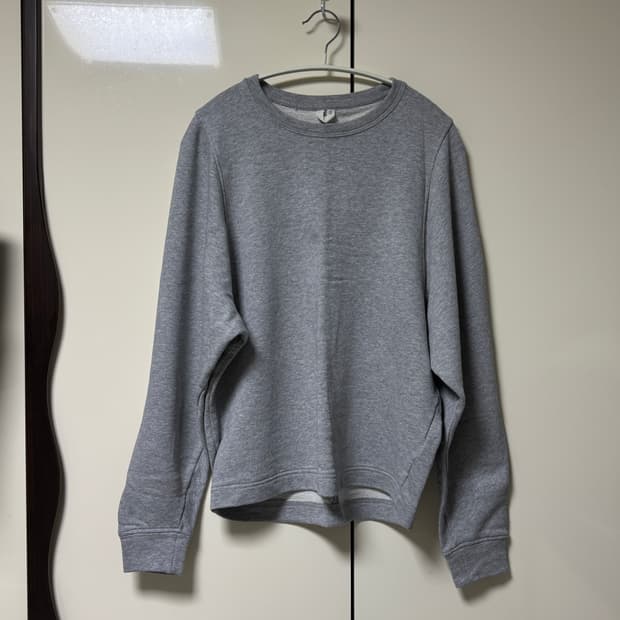 아르켓 커브드 스웻셔츠 S 그레이