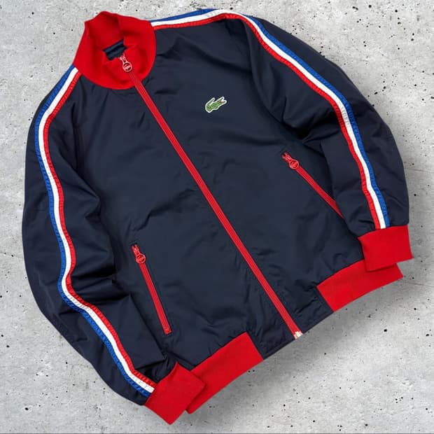 [105] 라코스테 네이비 사이드라인 바람막이 자켓 D200