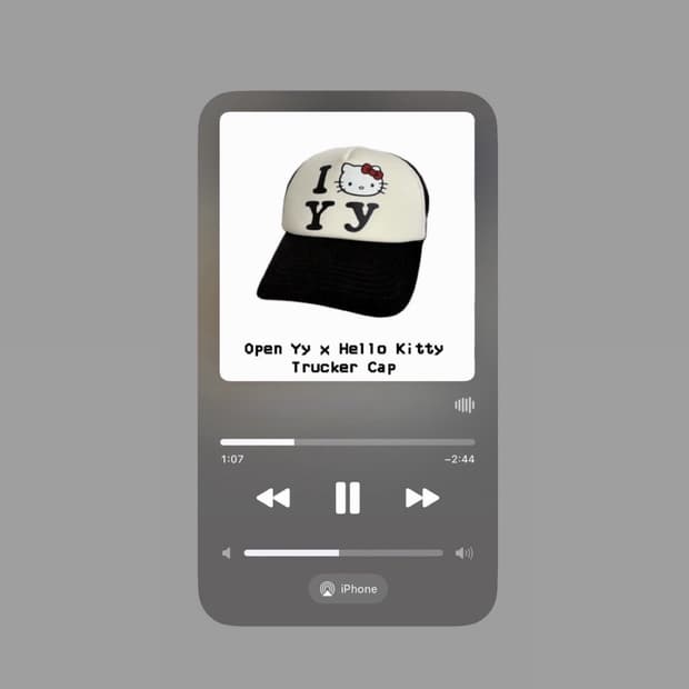 Open Yy x Hello Kitty Trucker Cap Black