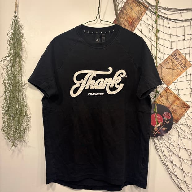 Adidas 'Thank' Patch Logo Raglan T-shirt