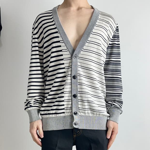 메종 마르지엘라 스티치 엘보 패치 가디건