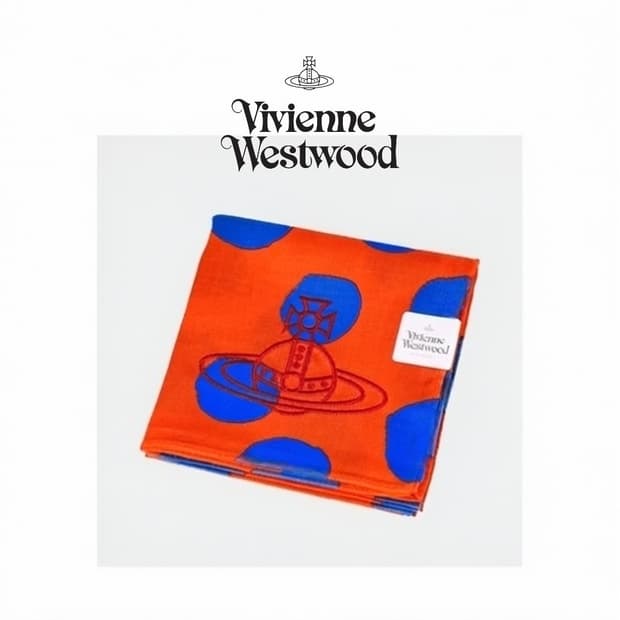 비비안웨스트우드 면 손수건 (새상품 with Case)
