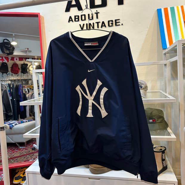 나이키 MLB 뉴욕 양키스 풀오버 웜업 자켓