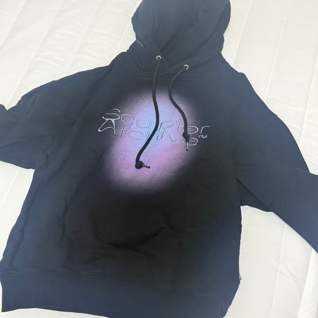스컬프터 colour logo 후드티 (black)
