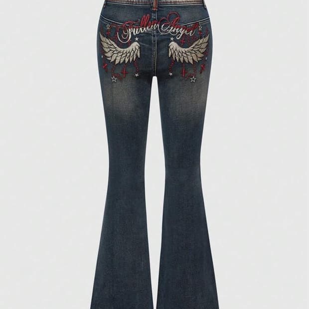 ROMWE 여성용 Y2K 스트리트웨어 스타일 크로스 & 윙 