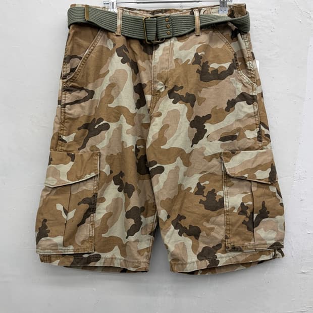 리바이스 00s 카모플라주 패턴 카고 버뮤다 팬츠