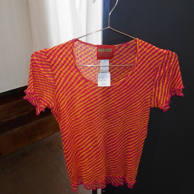 KENZO JUNGLE Mesh Stripe Tee