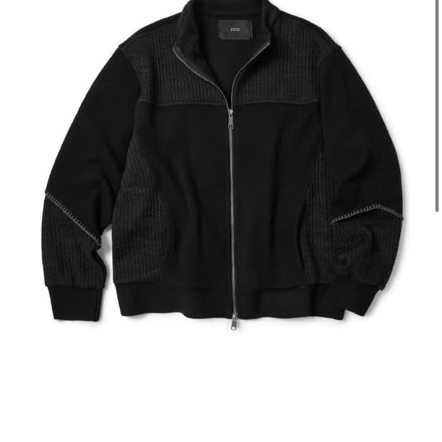 [M] ETCE 스모킹 니트 집업 블랙 
