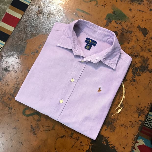 폴로랄프로렌 라이트 퍼플 옥스포드 셔츠 여성 55 66 사이즈 