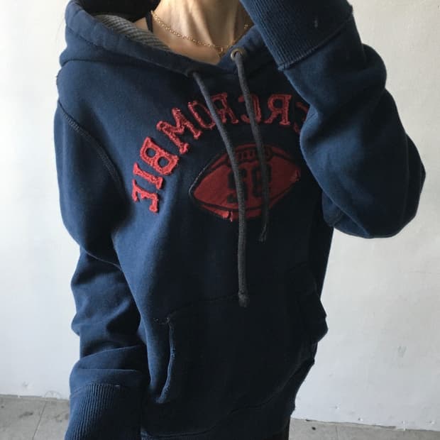 아베크롬비 빅로고 후드티