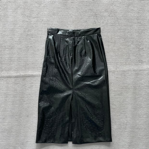 메종마르지엘라 페이크 레더 스커트