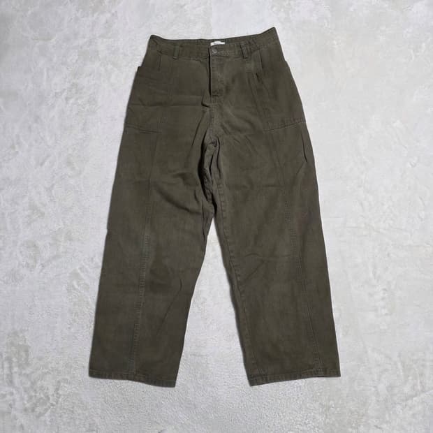 (L)LEMAY 배기 데님 팬츠 카키