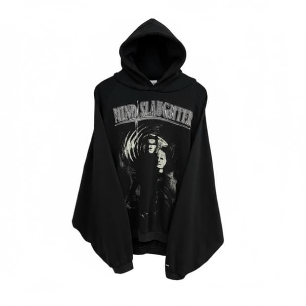 프로젝트 G/R 마인드 슬로터 빈티지 워시드 블랙 후디