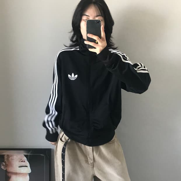 아디다스 구파이어버드 블랙 트랙탑 져지