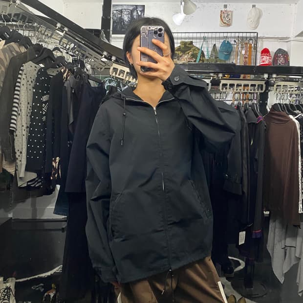 Japanese vtg 스트링 디테일 베이직 바람막이