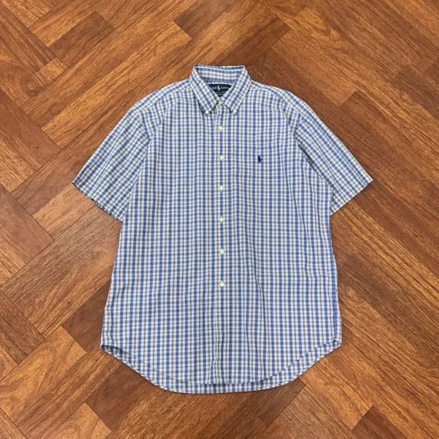2XL 폴로 랄프로렌 체크 남방 반팔 셔츠 