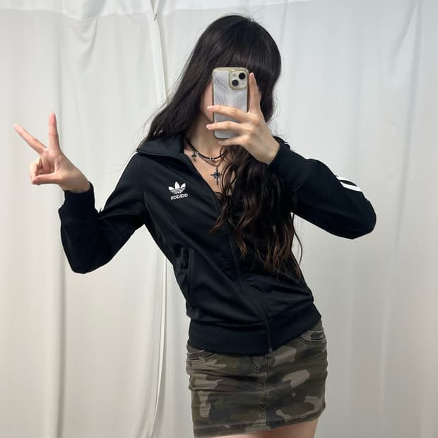 Adidas black Firebird jersey