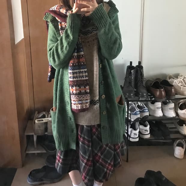 모리걸 4p 하구미 히피 일본 빈티지 코디셋 코디세트