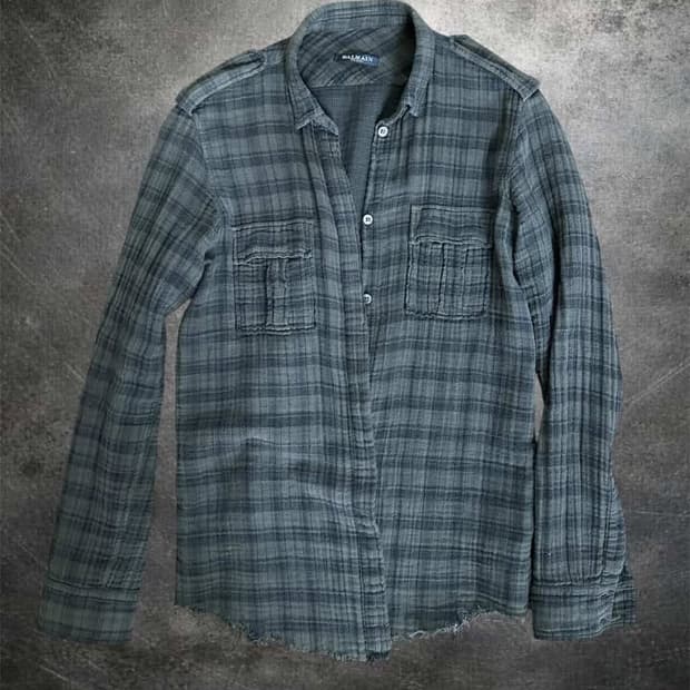 [Balmain] AW/10 rawhem gauze shirt