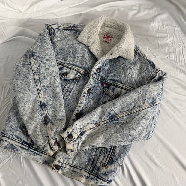 1980년대 미국 생산 Levi’s 빈티지 셰르파 데님 자켓