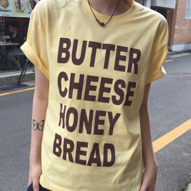 레버 볼드 티셔츠 (옐로우)