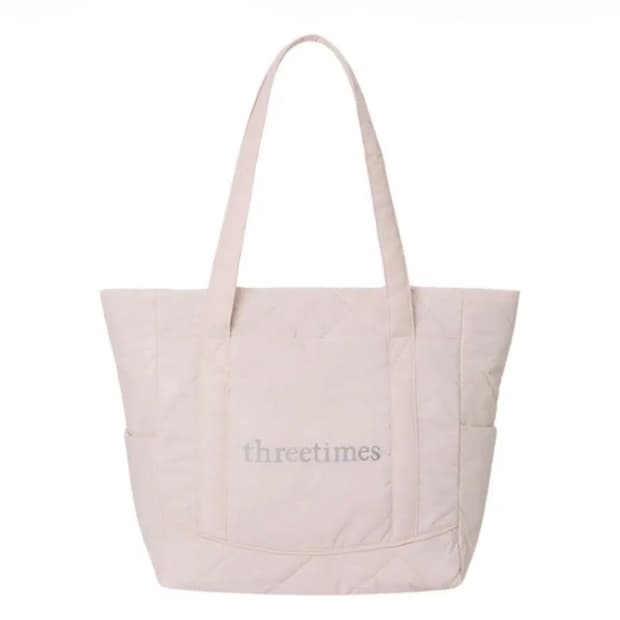 택ㅇ) 쓰리타임즈 베베 토트백 핑크