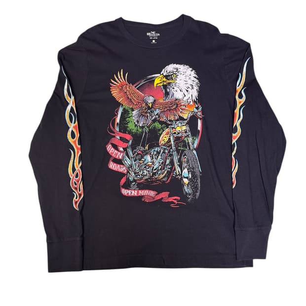 빈티지 홀리스터 HOLLISTER 이글 바이크 그래픽 롱슬리즈 L