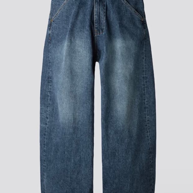 [3] 해칭룸 와이드 커브 진 워시드 블루