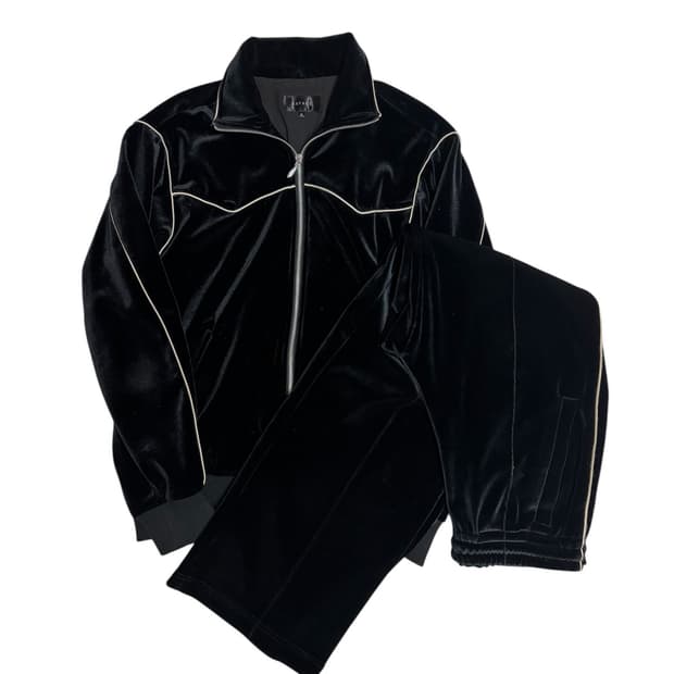 SAVAGE 세비지 벨벳 트레이닝복 세트 상의 XL 하의 L